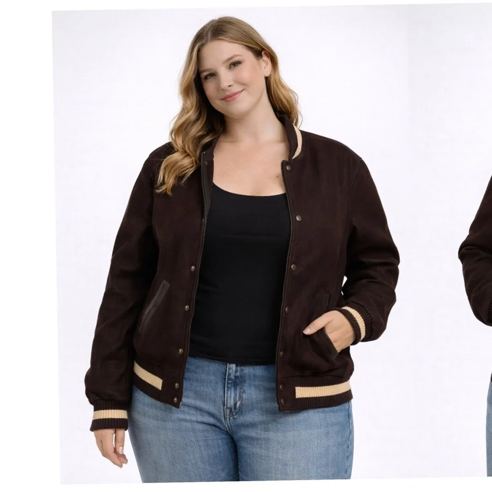 NWT Harley Davidson Museum Milwaukee brown wool varsity jacket